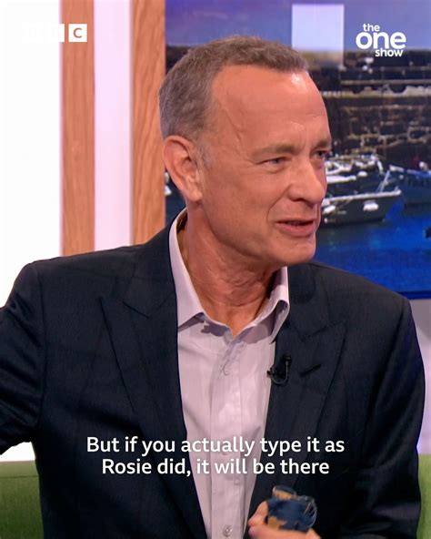 Tom Hanks The One Show The One Show We Thought We Couldnt Love
