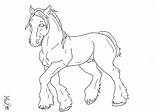 Clydesdale Coloring Lineart Budweiser Clydesdales Sketch sketch template