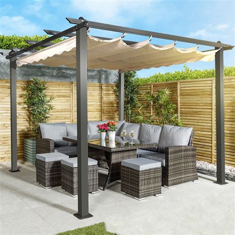 monaco metal gazebo pergola    sun shade pergola outdoor garden furniture