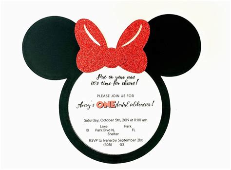 one derful minnie mouse birthday invitation minnie mouse