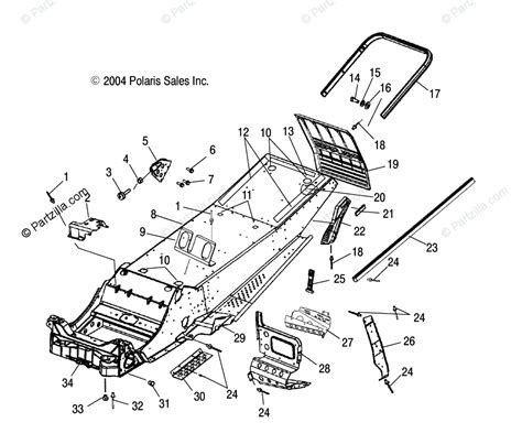 polaris snowmobile  oem parts diagram  chassis partzillacom