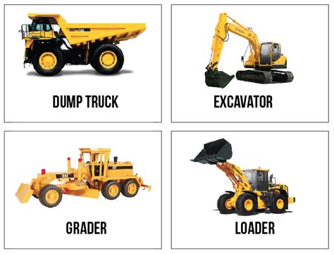 delighted    construction truck flashcards