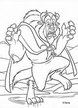 Beast Coloring Beauty Disney Pages La Bete sketch template