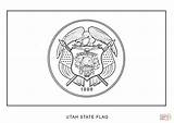 Utah Coloring Flag State Pages Printable Designlooter Drawings Drawing 1020px 1440 62kb sketch template