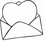 Coloring Clipart Valentine Pages Valentines Library Envelope Clip sketch template