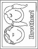 Brother Birthday Coloring Pages Happy Template Printable sketch template