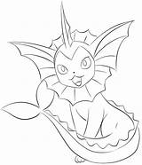 Vaporeon Lineart Gerbil Lilly Eevee Evolutions Pokémon Fer Pikachu Nicepng sketch template