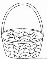 Basket Easter Coloring Pages Printable Empty Egg Baskets Print Fruit Cartoon Sheet Holidays Kids Cliparts Color Picnic Clipart Template Bunny sketch template