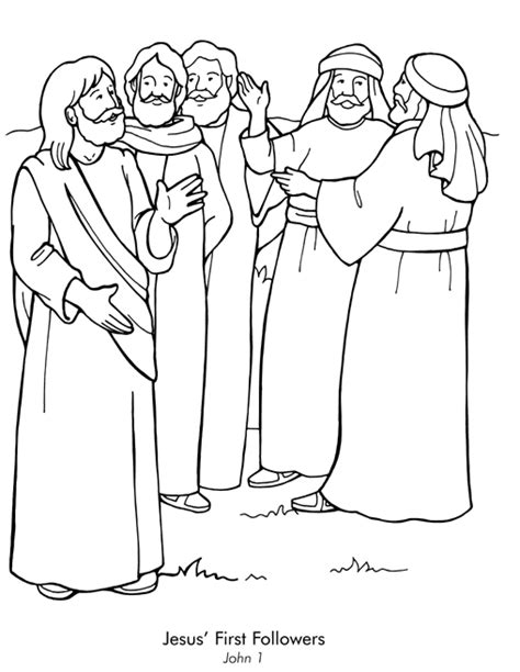 disciples coloring page sermonskids