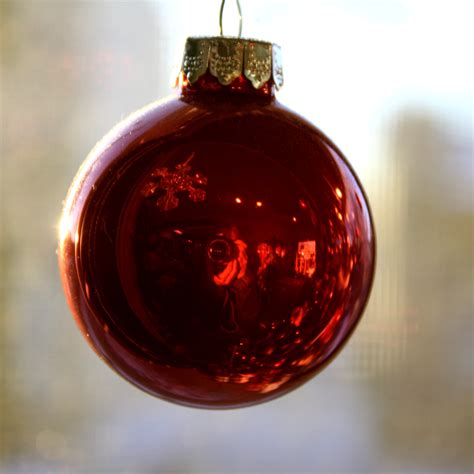 gallery  shiny red christmas ornament