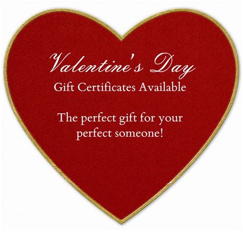 valentines t certificates discount offer will start on