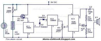 fire alarm circuit electronic schematic diagram
