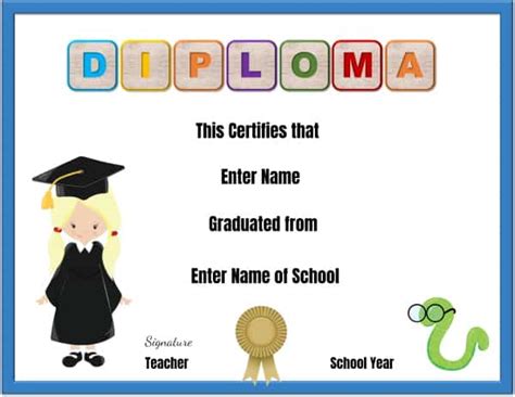 preschool certificates