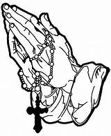 Rosary Praying Hands Hand Drawing Outline Clipart Clip Cliparts Print Decal Vinyl Paintingvalley Drawings Designs Clipartmag sketch template