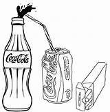 Coke Coca Bottle Diet Coloringhome sketch template