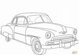 Coloring Chevrolet 1951 Coupe Deluxe Pages Printable Drawing Classic Cars sketch template