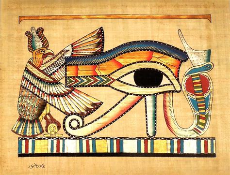 Eye Of Horus Ancient Egyptian Papyrus Painting Ancient