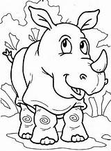 Rhino Coloring Pages Rhinos Getcolorings Thinking Color Comments sketch template
