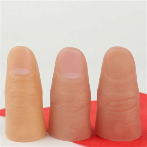 3pcs set fake soft thumb tip finger fake magic appearing finger trick