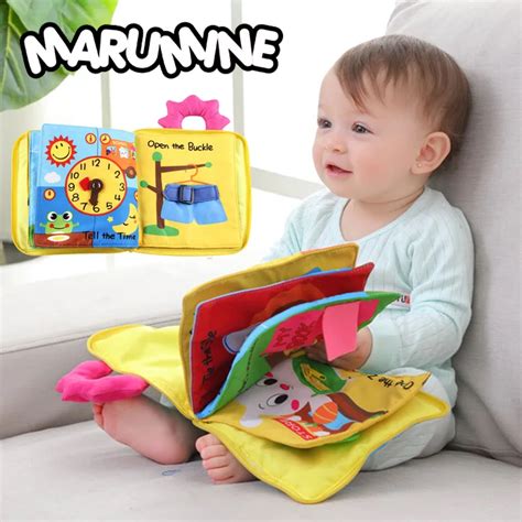marumine  soft cloth baby books   months quiet fabric book early development toys