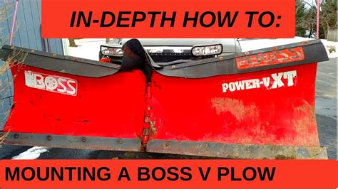 mount  snow plow   truck boss  snowplow ford   youtube