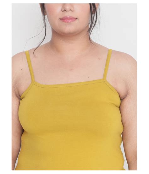 buy amydus cotton lycra camisoles yellow online at best prices in