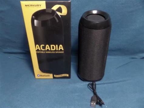 merkury acadia portable wireless speaker  silicone loop mi