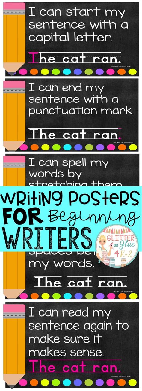 writing posters  beginning writers writing posters writing center