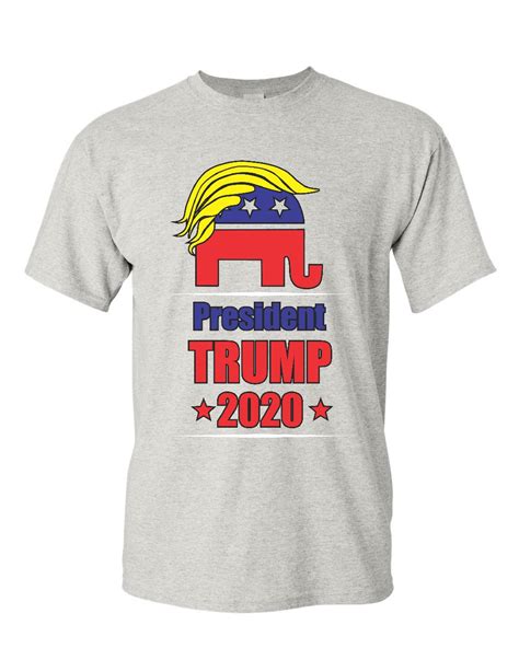 President Trump 2020 T Shirt Funny Gop Elephant With Trump