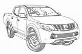 Triton Mitsubishi Mn Glx Gl Aerpro Line Drawing sketch template