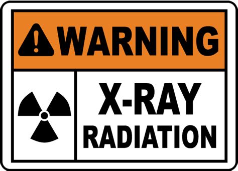 warning  ray radiation sign