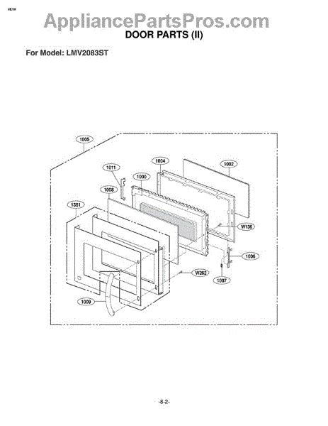 parts  lg lmvst asbelga section  parts appliancepartsproscom