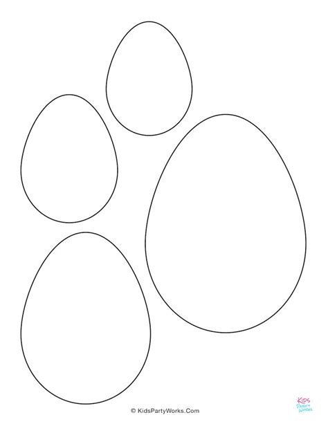 easter eggs template  coloring pages  easter eggs   sizes