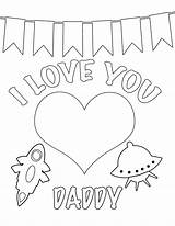 Coloring Valentines Pages Printables Printable Daddy Valentine Happy Use Allowed Commercial Personal Only sketch template