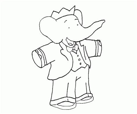 babar coloring pages coloring home
