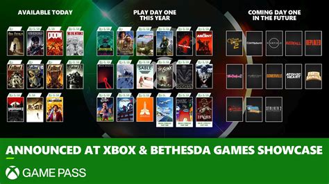 xbox bethesda games showcase  spiele ab tag  im xbox game pass