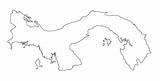 Mapa Panama Panam Pol Tico Sico Provincias sketch template