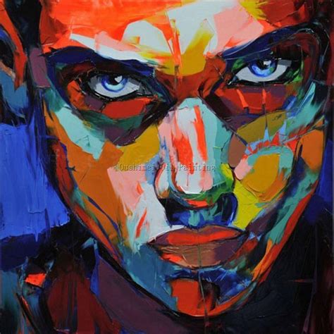 High Quality Abstract Francoise Nielly Portrait Prints Handsome Men