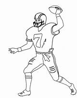 Nfl Coloring Pages Player Getcolorings Football sketch template