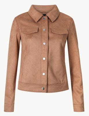 faux suede trucker jacket ms collection ms