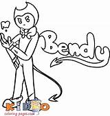 Bendy Coloring Ink Machine Pages Random sketch template
