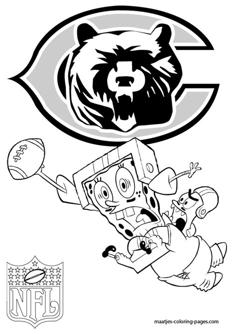 chicago bears patrick  spongebob coloring pages