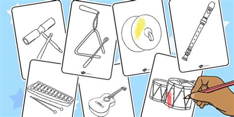 musical instrument coloring pages musical instrument color