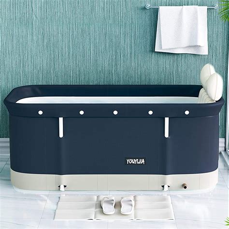 adult folding bathtub 120cm portable non inflatable bathtub pvc spa