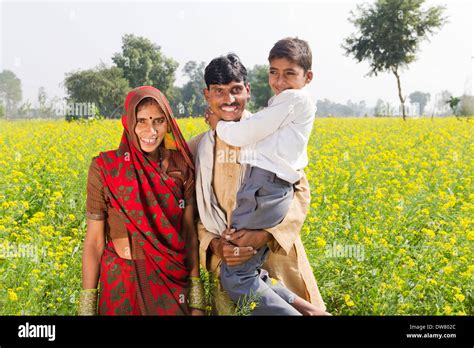 indian farmer standing   family stock photo alamy