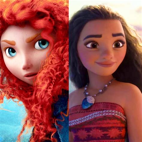 Which One Is Braver That The Other One Moana Or Merİda😍 Disney