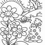 Coloring Pages Medium Printable Getcolorings Spring Color sketch template