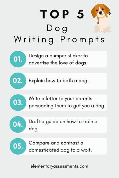 delightful dog writing prompts  students