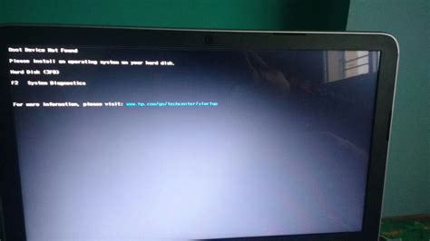 My Laptop Is Showing No Boot Device Found Hp Support Community