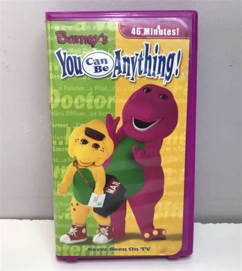 Barney You Can Be Anything Vhs Video Tape Vtg Sing Along Songs Nearly